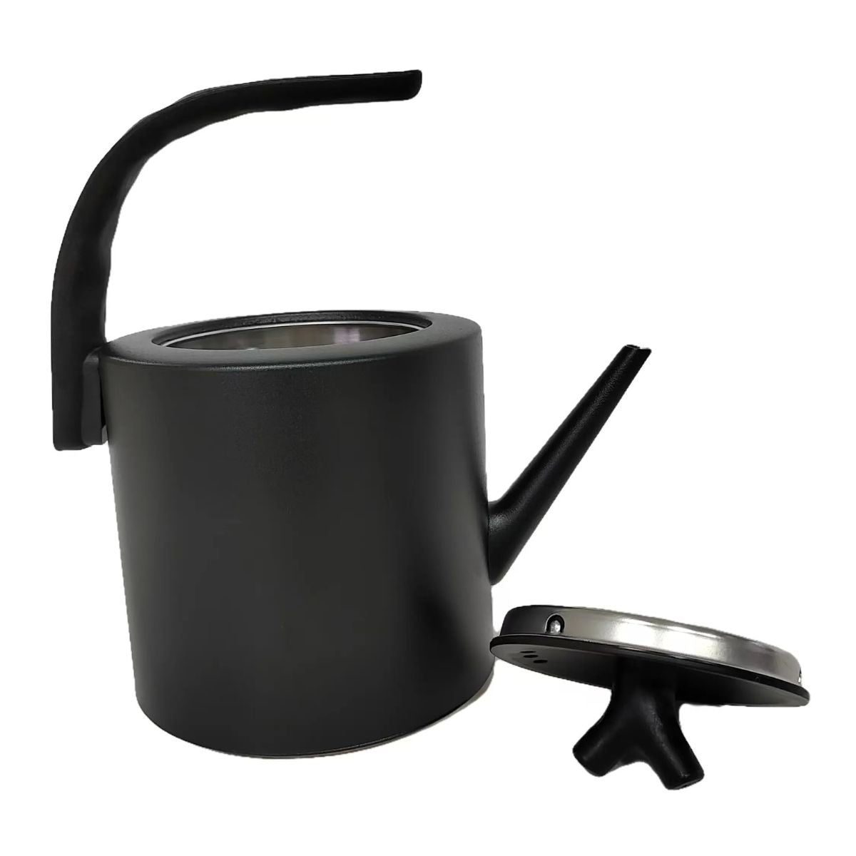 Ceainic cu capac, design elegant, otel inoxidabil/plastic, 1500ml, 22x21x13cm, Naimeed D6977, Negru