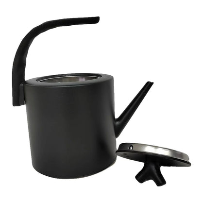 Ceainic cu capac, design elegant, otel inoxidabil/plastic, 1500ml, 22x21x13cm, Naimeed D6977, Negru