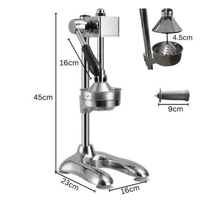 Presa manuala profesionala pentru fructe, Naimeed D7004, 45x23x18cm, Argintiu