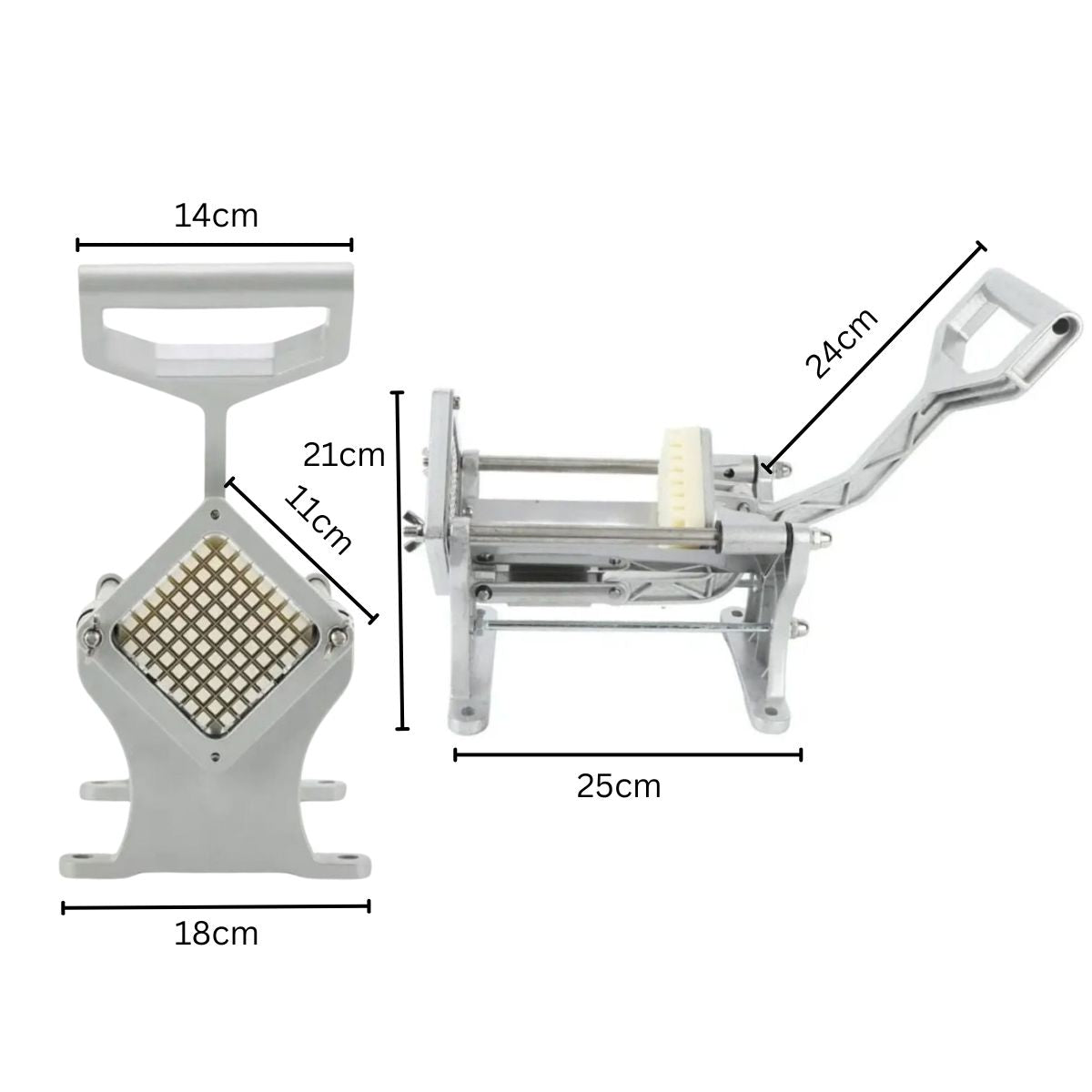 Feliator profesional de taiat legume, eficient, robust si usor de utilizat, Naimeed D7008, 25x21.5x18cm, Argintiu