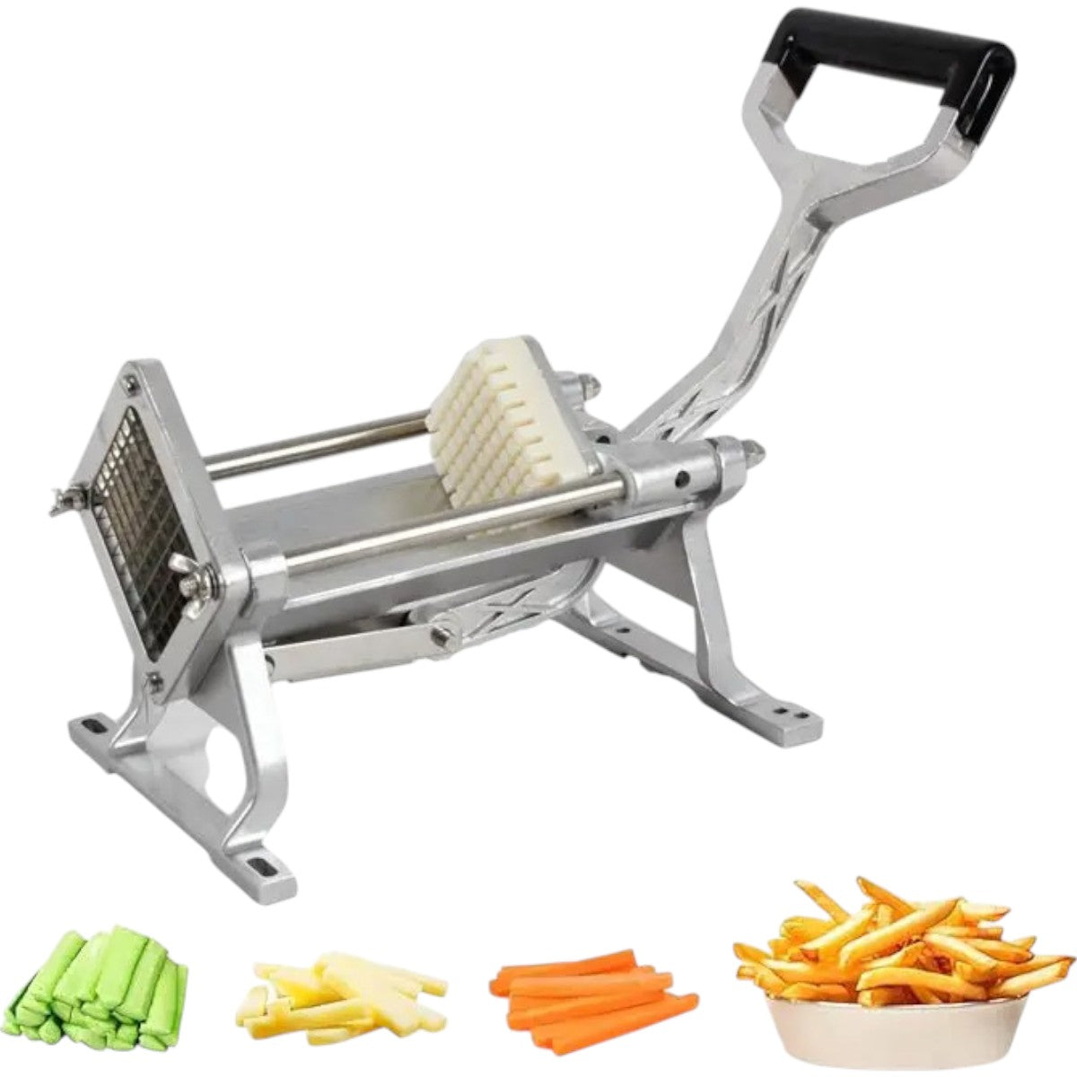 Feliator profesional de taiat legume, eficient, robust si usor de utilizat, Naimeed D7008, 25x21.5x18cm, Argintiu