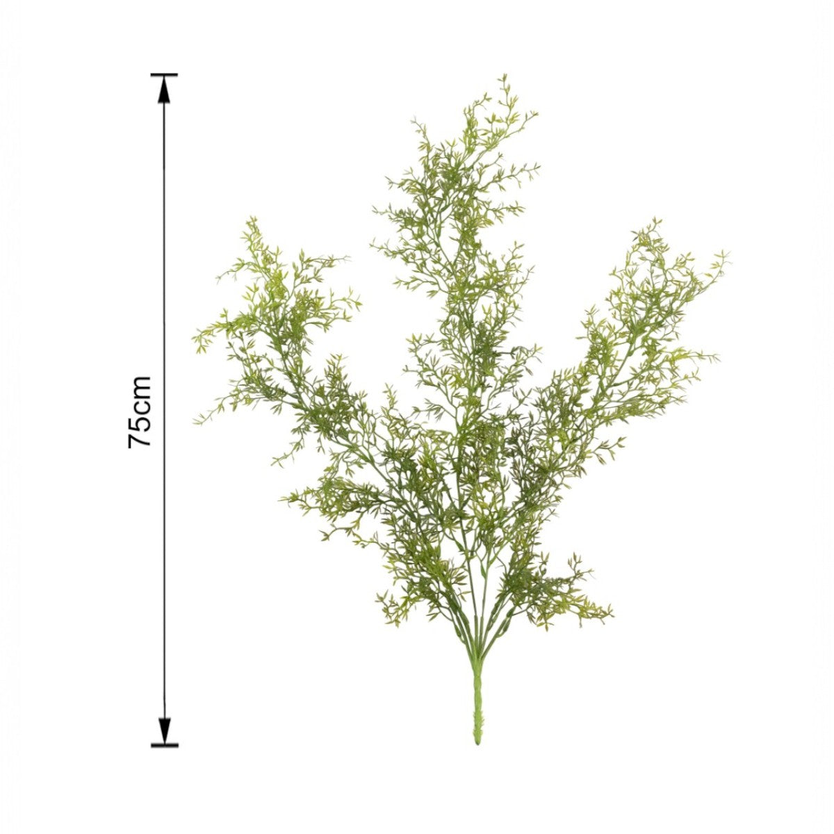 Set 2 plante artificiale curgatoare, 7 fire, lungime 75cm, Naimeed D7013, Verde inchis