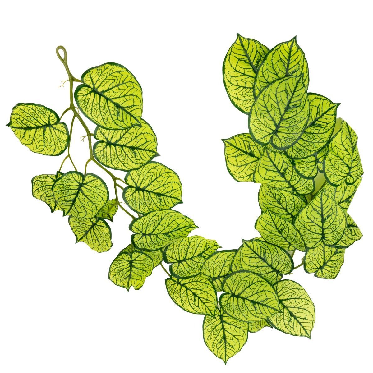 Ghirlanda artificiala cu 28 frunze, tip Epipremnum,  Naimeed D7021, 1.7m, Verde