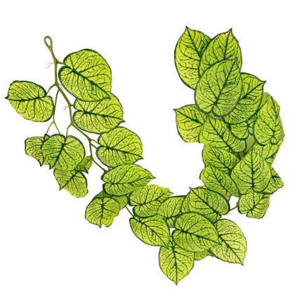 Ghirlanda artificiala cu 28 frunze, tip Epipremnum,  Naimeed D7021, 1.7m, Verde