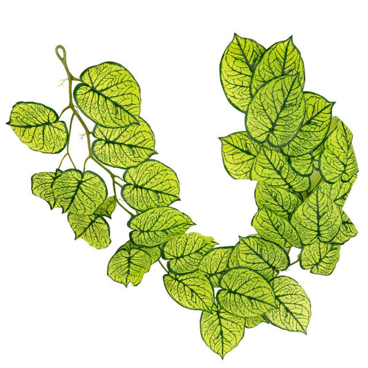 Ghirlanda artificiala cu 28 frunze, tip Epipremnum,  Naimeed D7021, 1.7m, Verde