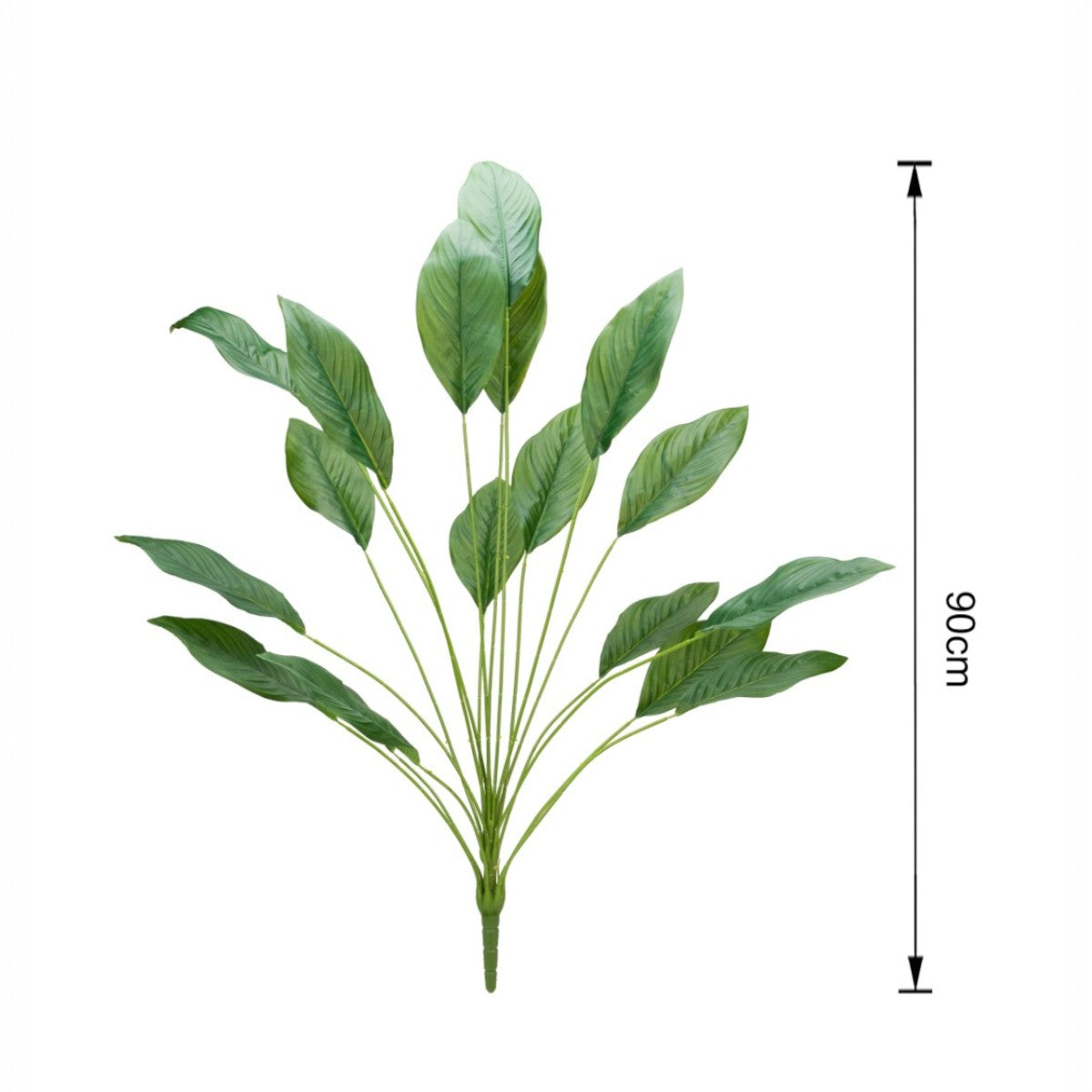 Planta decorativa artificiala, fara ghiveci, tip Spathiphyllum, Naimeed D7026, 90 cm, Verde