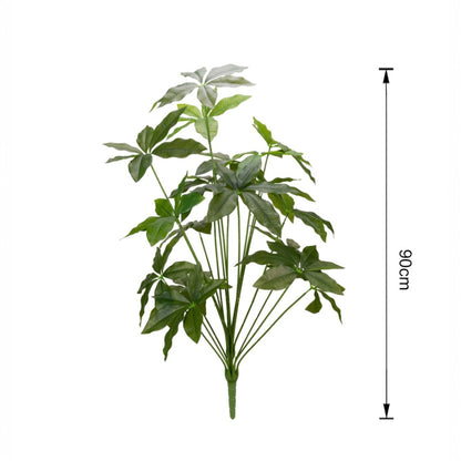 Planta decorativa artificiala, fara ghiveci, tip Pachira, Naimeed D7027, 90 cm, Verde