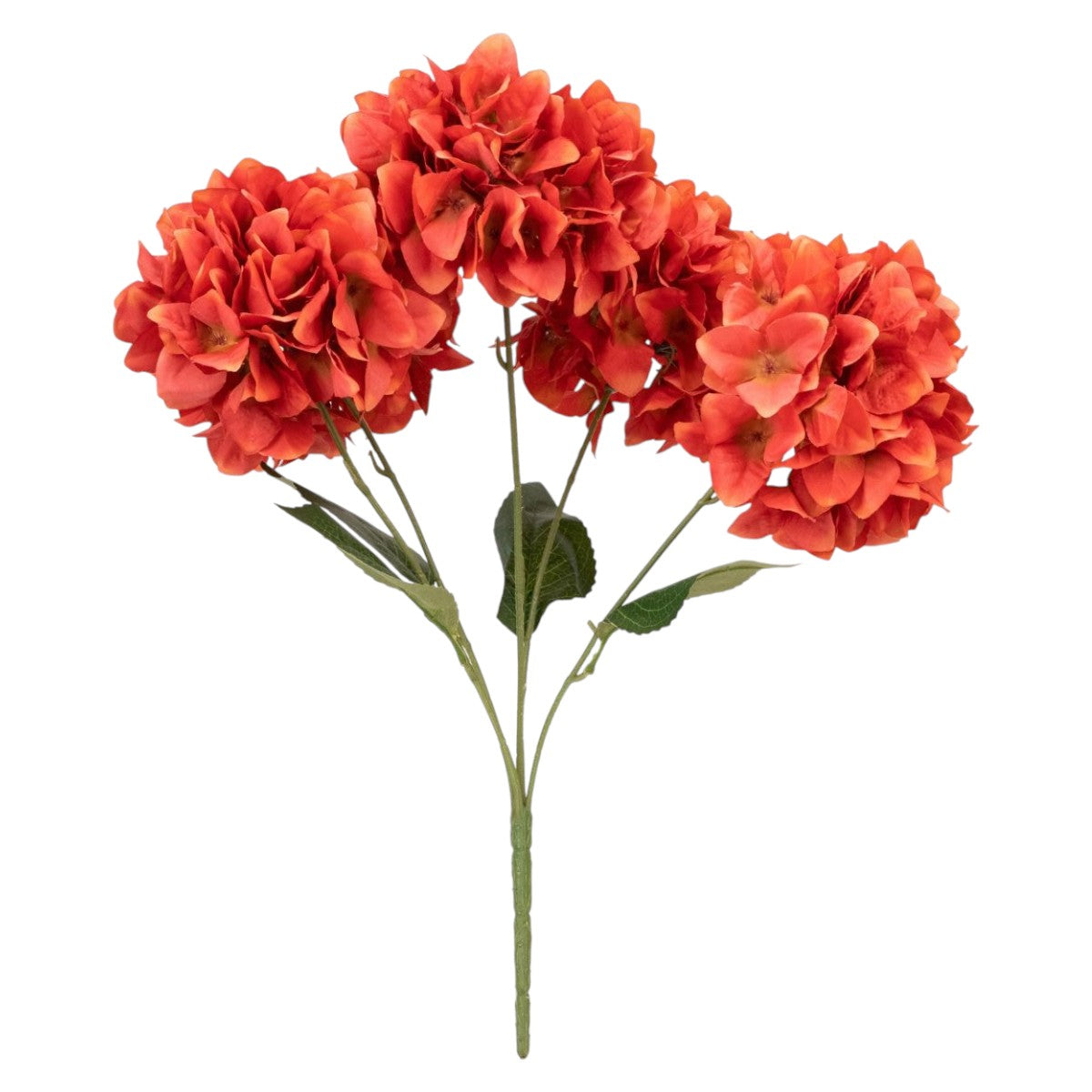 Buchet floare artificiala, Hortensie cu 5 ramuri si 6 capete, 50 cm, Naimeed D7033, Rosu