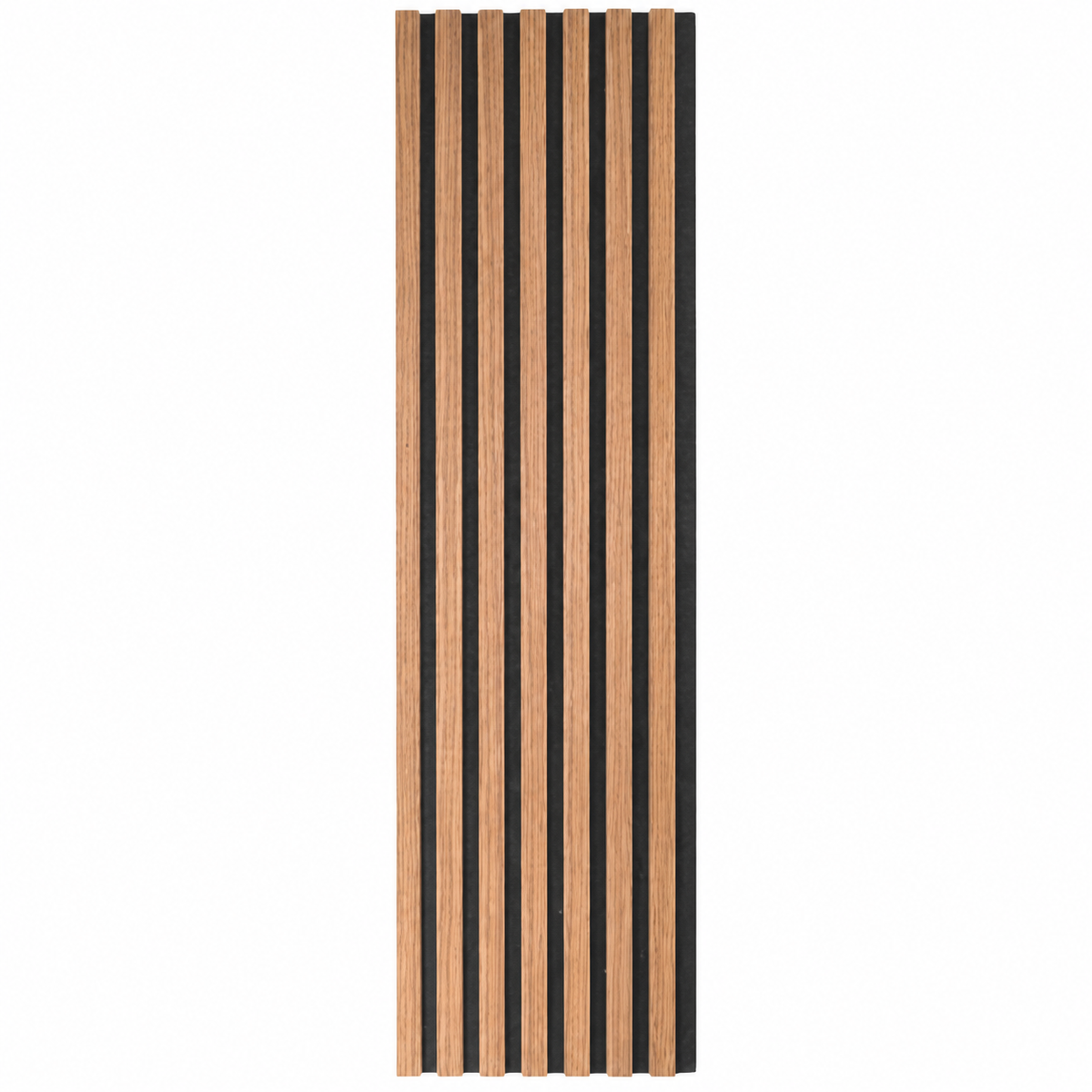 Panouri riflaj acustic decorativ, MDF si pasla, Naimeed D7100, 270x30x1.8cm, Stejar natur