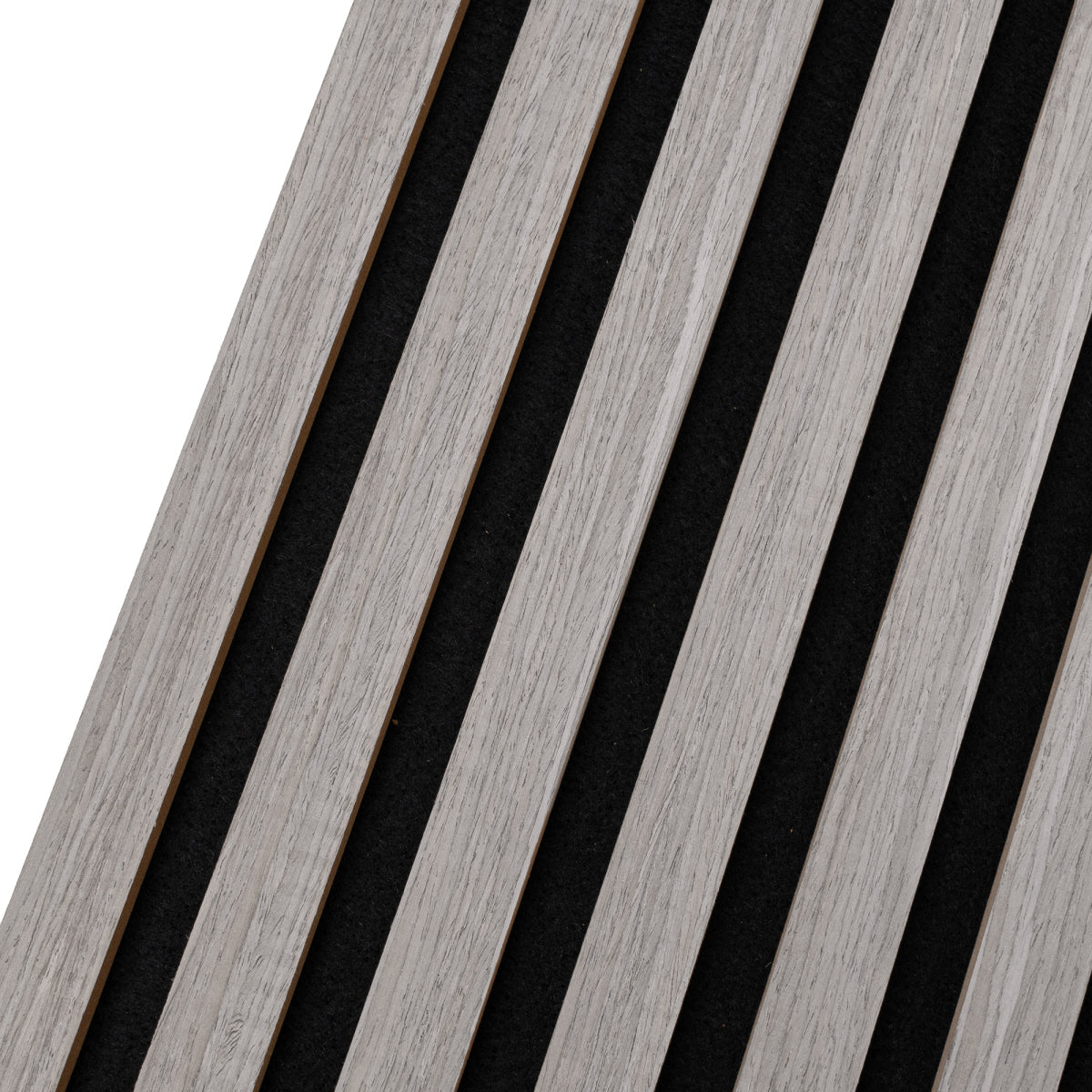 Set 6 Panouri riflaj acustic decorativ, MDF si pasla, Naimeed D7101, 270x30x1.8cm, Gri