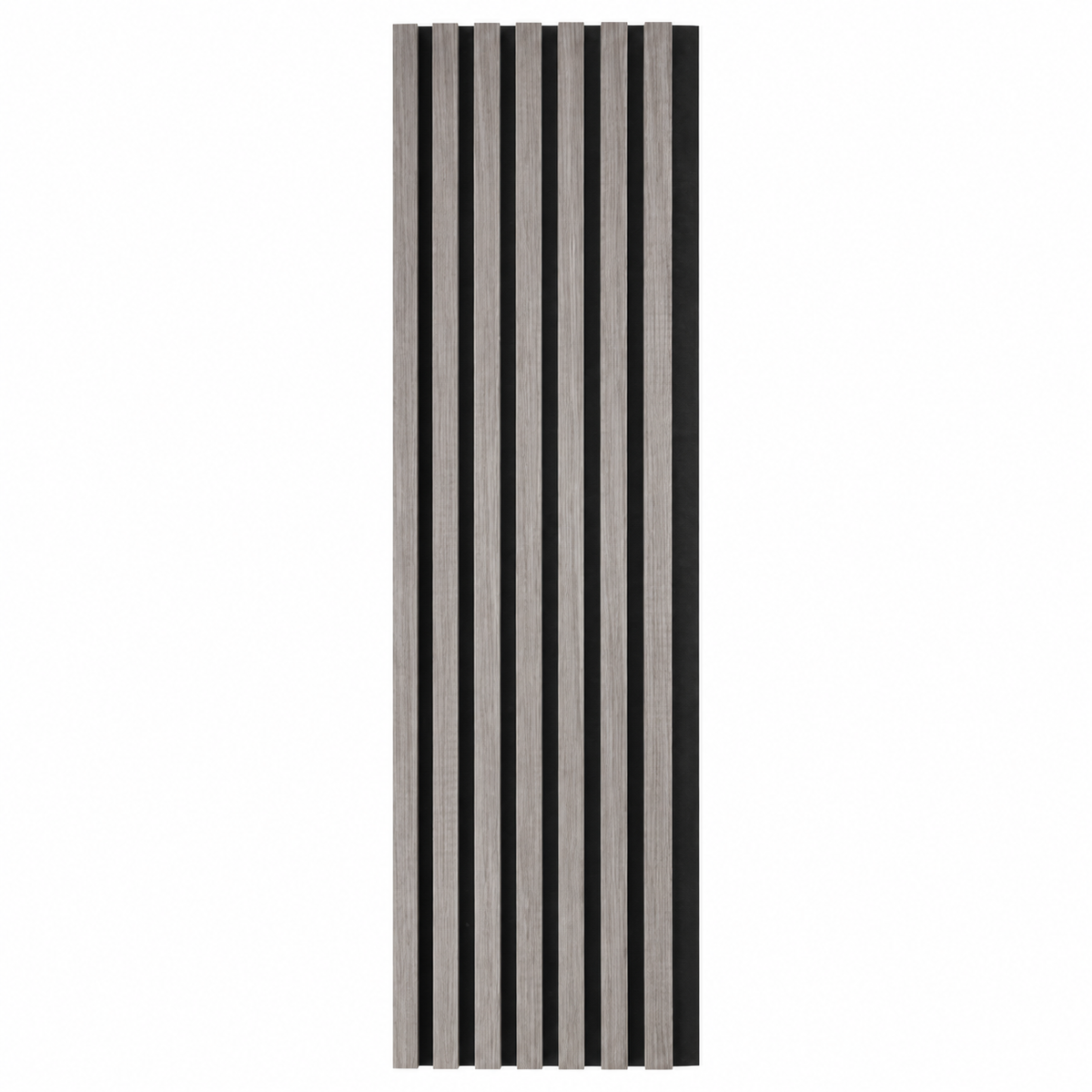Panou riflaj acustic decorativ, MDF si pasla, Naimeed D7101, 270x30x1.8cm, Gri