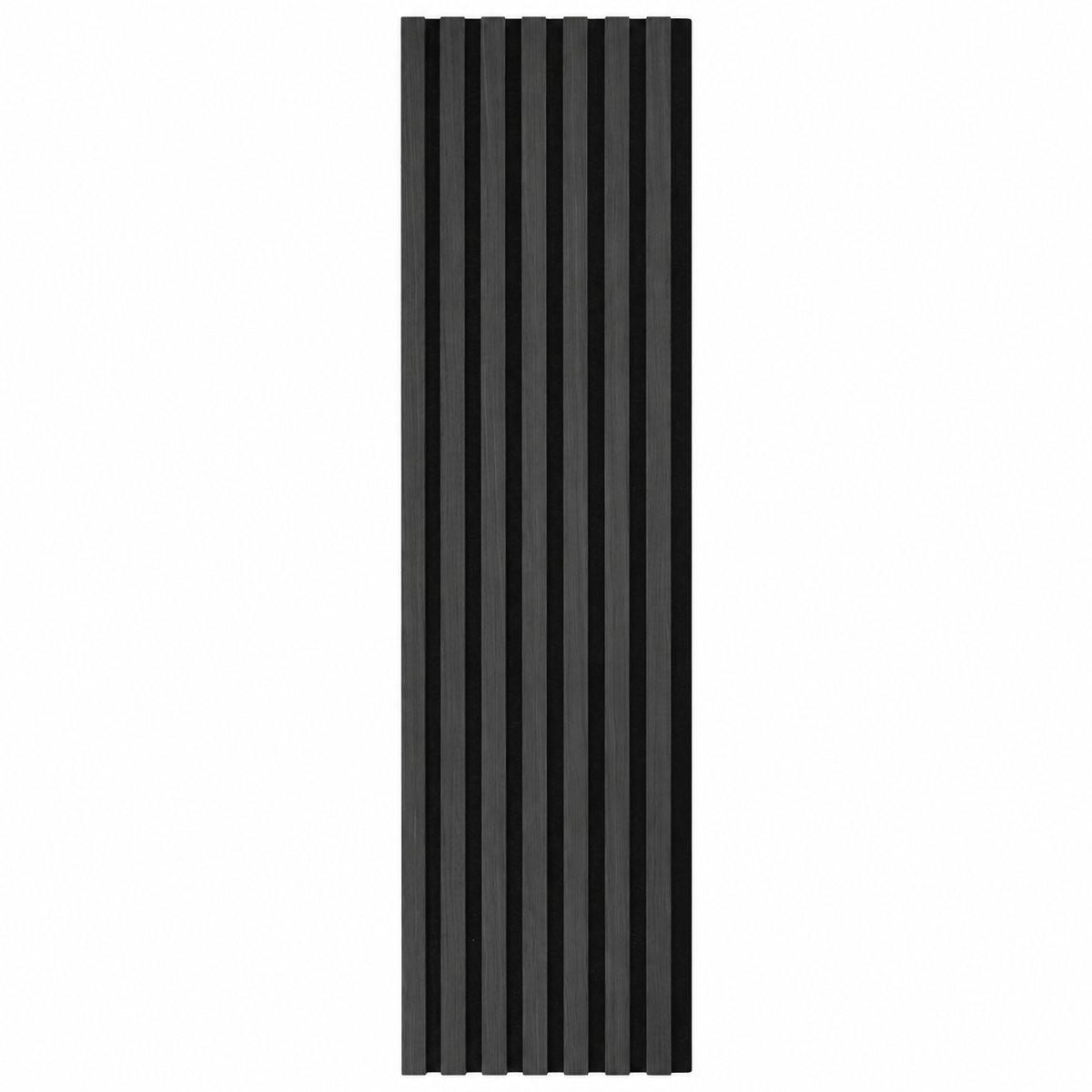 Panou riflaj acustic decorativ, MDF si pasla, Naimeed D7103, 270x30x1.8cm, Gri inchis