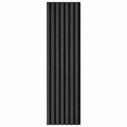 Panou riflaj acustic decorativ, MDF si pasla, Naimeed D7103, 270x30x1.8cm, Gri inchis