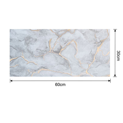 Set 6 panouri decorative autoadezive cu folie de aluminiu, efect marmura,  suprafata acoperita 1.08 m², Naimeed D7106, 60x30 cm, Gri