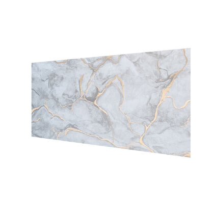 Set 6 panouri decorative autoadezive cu folie de aluminiu, efect marmura,  suprafata acoperita 1.08 m², Naimeed D7106, 60x30 cm, Gri