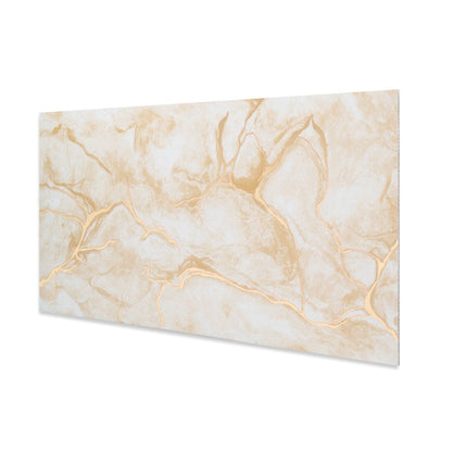 Set 6 panouri decorative autoadezive cu folie de aluminiu, efect marmura,  suprafata acoperita 1.08 m², Naimeed D7107, 60x30 cm, Crem