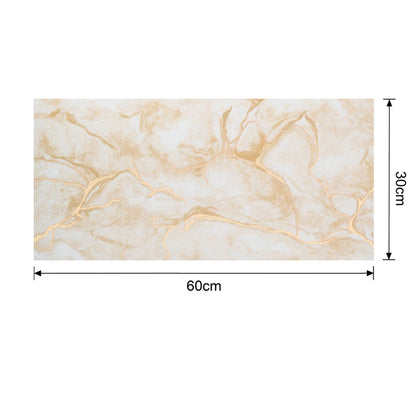 Set 6 panouri decorative autoadezive cu folie de aluminiu, efect marmura,  suprafata acoperita 1.08 m², Naimeed D7107, 60x30 cm, Crem