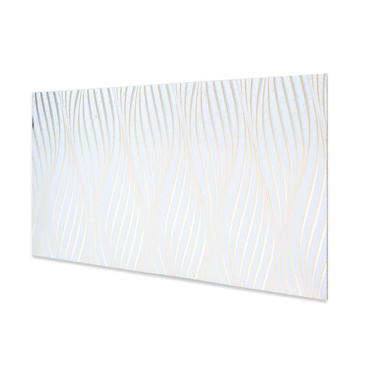 Set 6 panouri decorative autoadezive cu folie de aluminiu, efect marmura,  suprafata acoperita 1.08 m², Naimeed D7108, 60x30 cm, Gri deschis