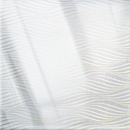 Set 6 panouri decorative autoadezive cu folie de aluminiu, efect marmura,  suprafata acoperita 1.08 m², Naimeed D7108, 60x30 cm, Gri deschis
