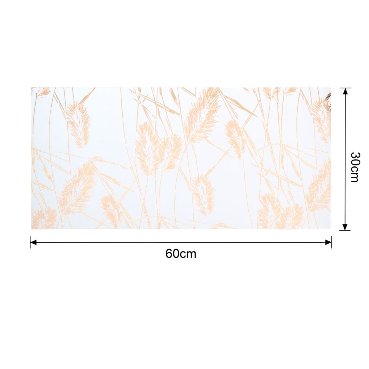 Set 6 panouri decorative autoadezive cu folie de aluminiu, efect marmura,  suprafata acoperita 1.08 m², Naimeed D7109, 60x30 cm, Alb