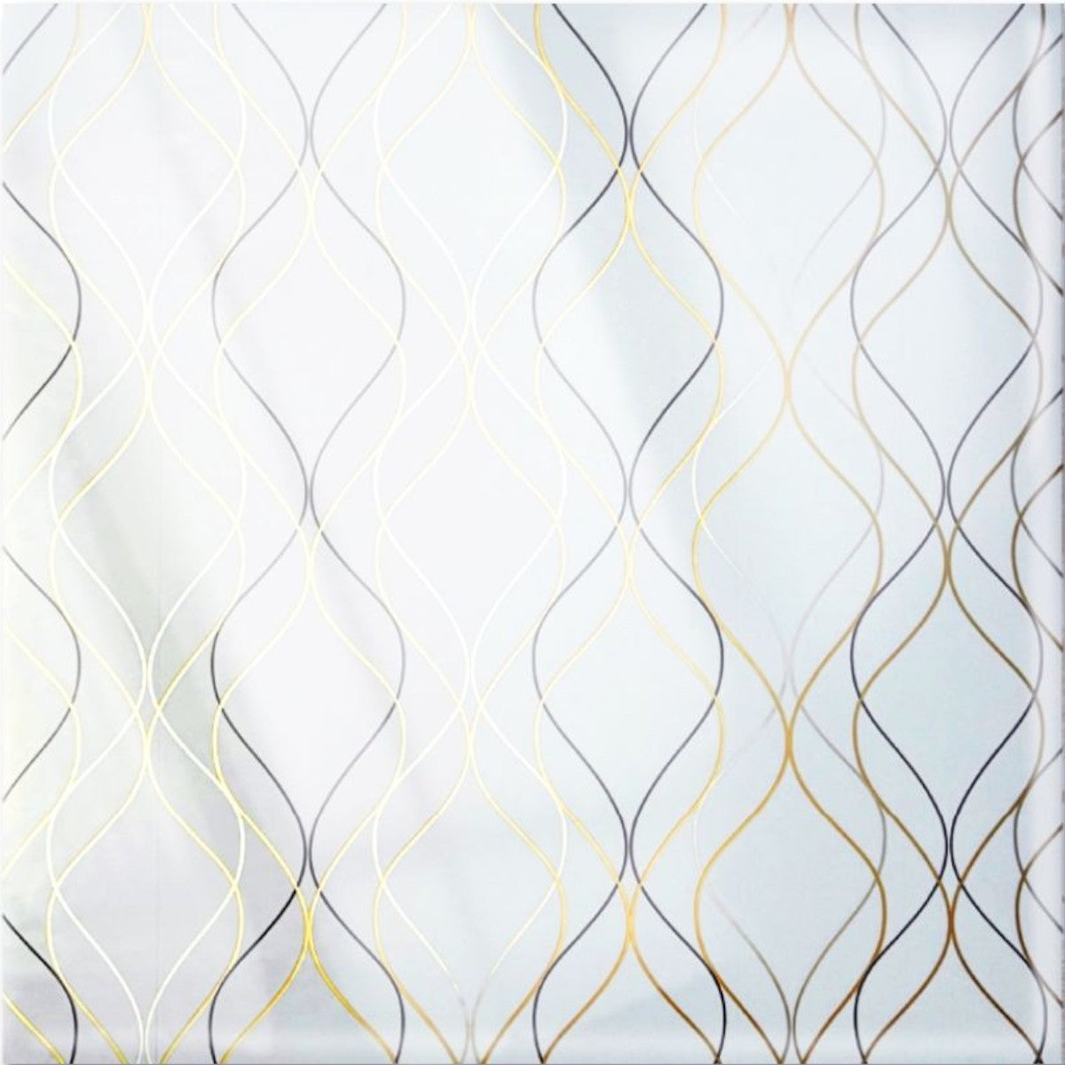 Set 6 panouri decorative autoadezive cu folie de aluminiu, efect marmura,  suprafata acoperita 1.08 m², Naimeed D7110, 60x30 cm, Alb