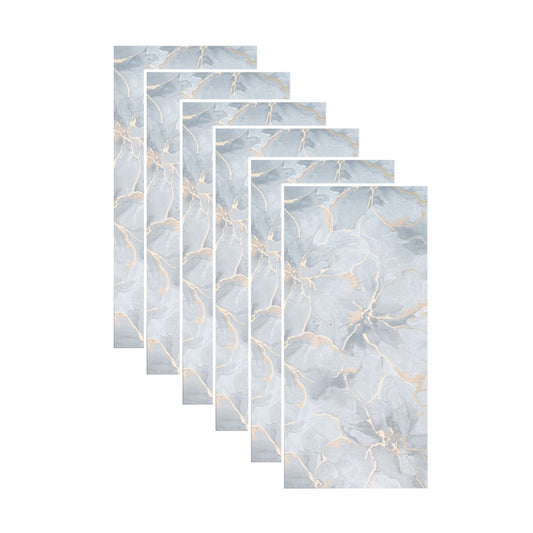 Set 6 panouri decorative autoadezive cu folie de aluminiu, efect marmura,  suprafata acoperita 1.08 m², Naimeed D7111, 60x30 cm, Gri