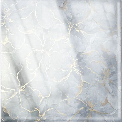 Set 6 panouri decorative autoadezive cu folie de aluminiu, efect marmura,  suprafata acoperita 1.08 m², Naimeed D7111, 60x30 cm, Gri
