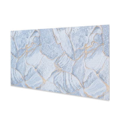 Set 6 panouri decorative autoadezive cu folie de aluminiu, efect marmura,  suprafata acoperita 1.08 m², Naimeed D7112, 60x30 cm, Albastru