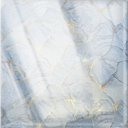 Set 6 panouri decorative autoadezive cu folie de aluminiu, efect marmura,  suprafata acoperita 1.08 m², Naimeed D7112, 60x30 cm, Albastru