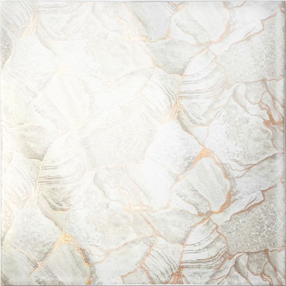 Set 6 panouri decorative autoadezive cu folie de aluminiu, efect marmura,  suprafata acoperita 1.08 m², Naimeed D7113, 60x30 cm, Bej/Gri