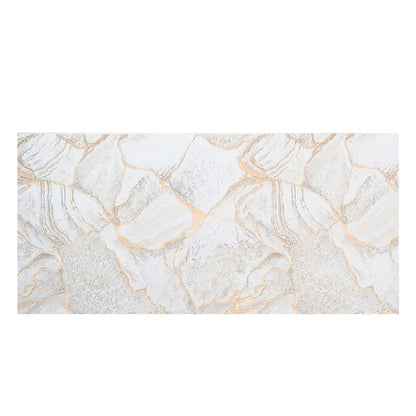 Set 6 panouri decorative autoadezive cu folie de aluminiu, efect marmura,  suprafata acoperita 1.08 m², Naimeed D7113, 60x30 cm, Bej/Gri