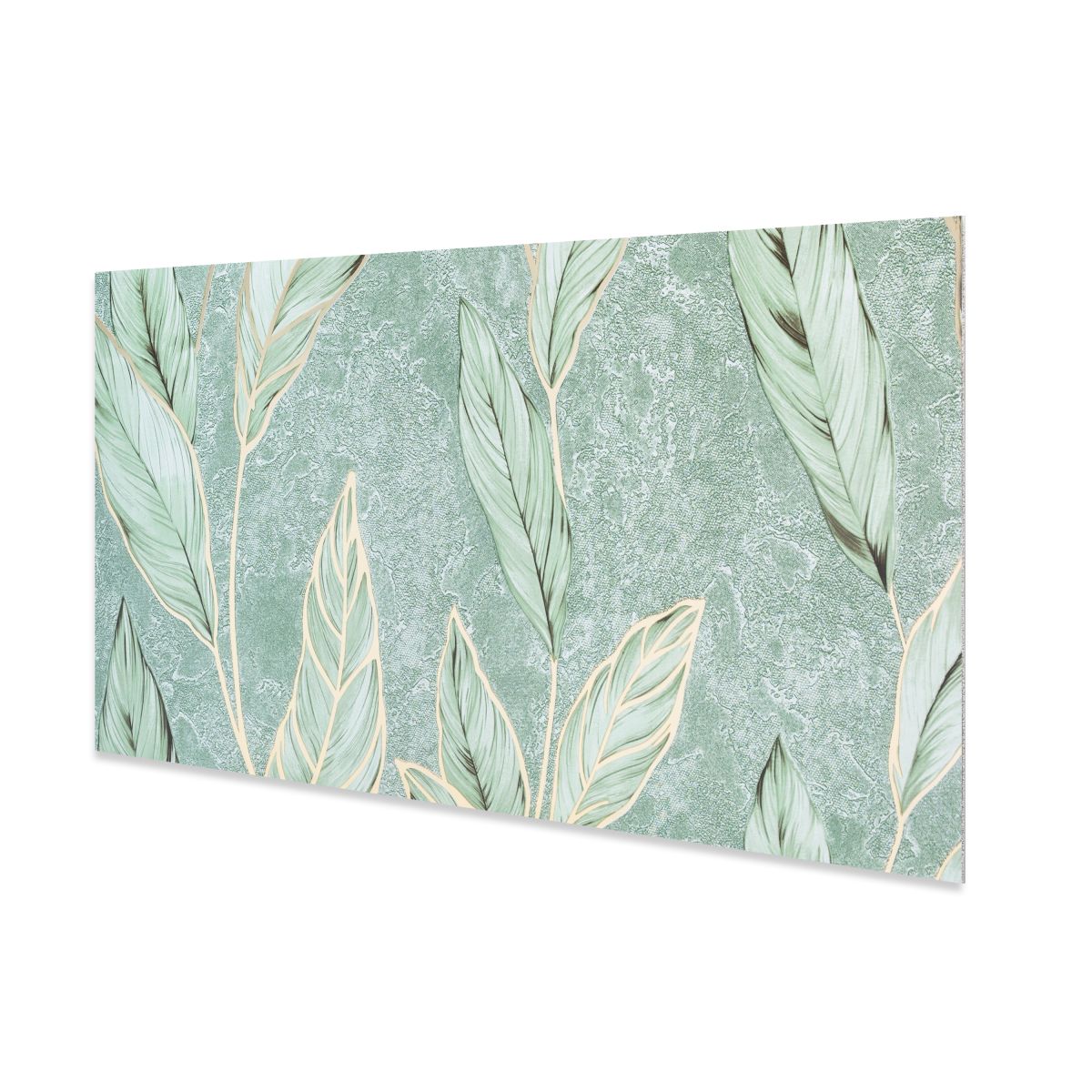 Set 6 panouri decorative autoadezive cu folie de aluminiu, efect marmura,  suprafata acoperita 1.08 m², Naimeed D7115, 60x30 cm, Verde