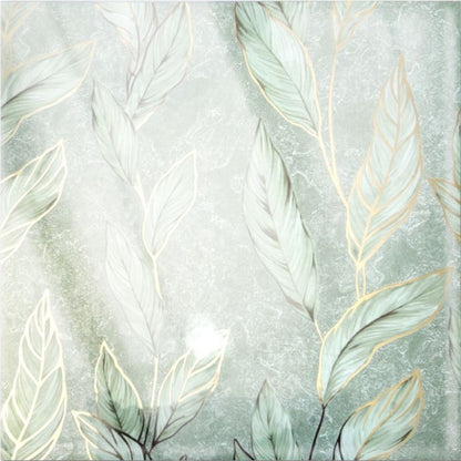 Set 6 panouri decorative autoadezive cu folie de aluminiu, efect marmura,  suprafata acoperita 1.08 m², Naimeed D7115, 60x30 cm, Verde