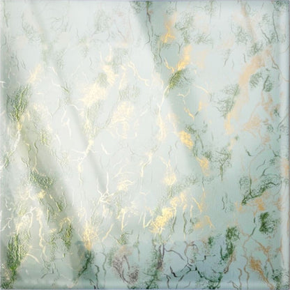 Set 6 panouri decorative autoadezive cu folie de aluminiu, efect marmura,  suprafata acoperita 1.08 m², Naimeed D7117, 60x30 cm, Verde