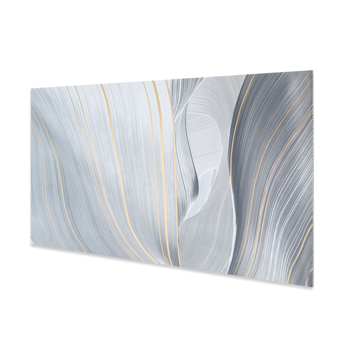 Set 6 panouri decorative autoadezive cu folie de aluminiu, efect marmura,  suprafata acoperita 1.08 m², Naimeed D7118, 60x30 cm, Gri