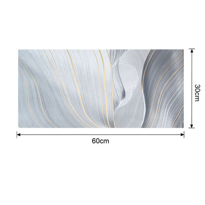 Set 6 panouri decorative autoadezive cu folie de aluminiu, efect marmura,  suprafata acoperita 1.08 m², Naimeed D7118, 60x30 cm, Gri