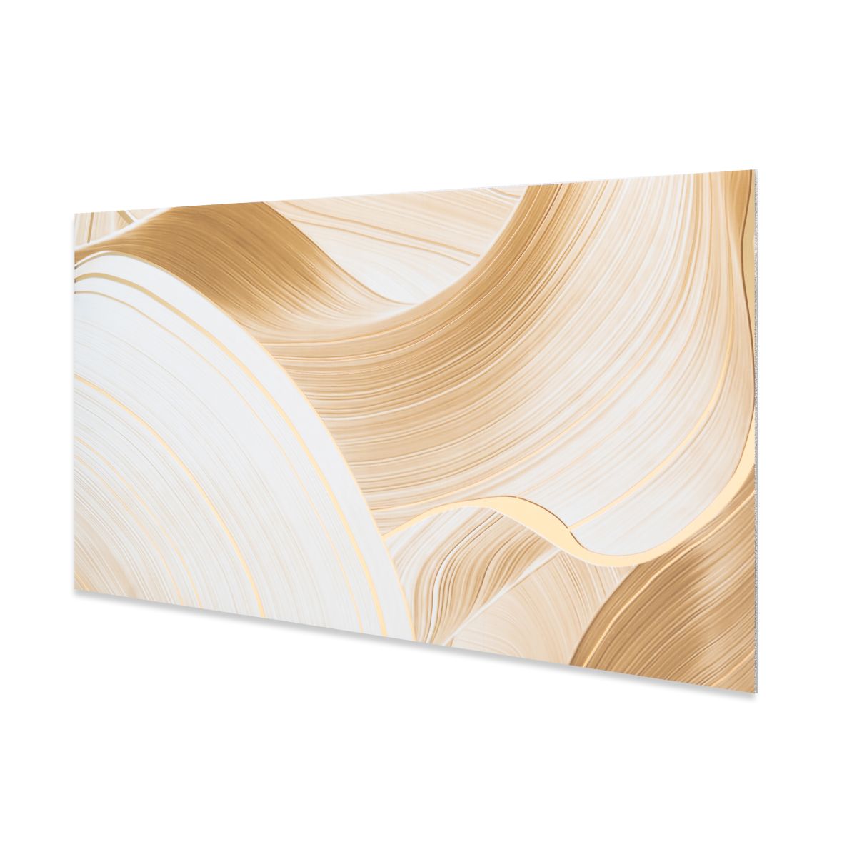Set 6 panouri decorative autoadezive cu folie de aluminiu, efect marmura,  suprafata acoperita 1.08 m², Naimeed D7119, 60x30 cm, Crem