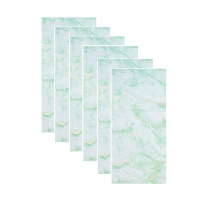 Set 6 panouri decorative autoadezive cu folie de aluminiu, efect marmura,  suprafata acoperita 1.08 m², Naimeed D7122, 60x30 cm, Verde deschis