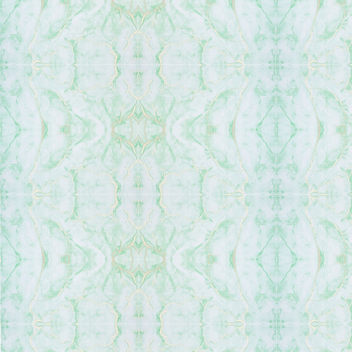 Set 6 panouri decorative autoadezive cu folie de aluminiu, efect marmura,  suprafata acoperita 1.08 m², Naimeed D7122, 60x30 cm, Verde deschis