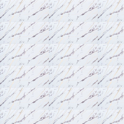 Set 6 panouri decorative autoadezive cu folie de aluminiu, efect marmura,  suprafata acoperita 1.08 m², Naimeed D7124, 60x30 cm, Alb