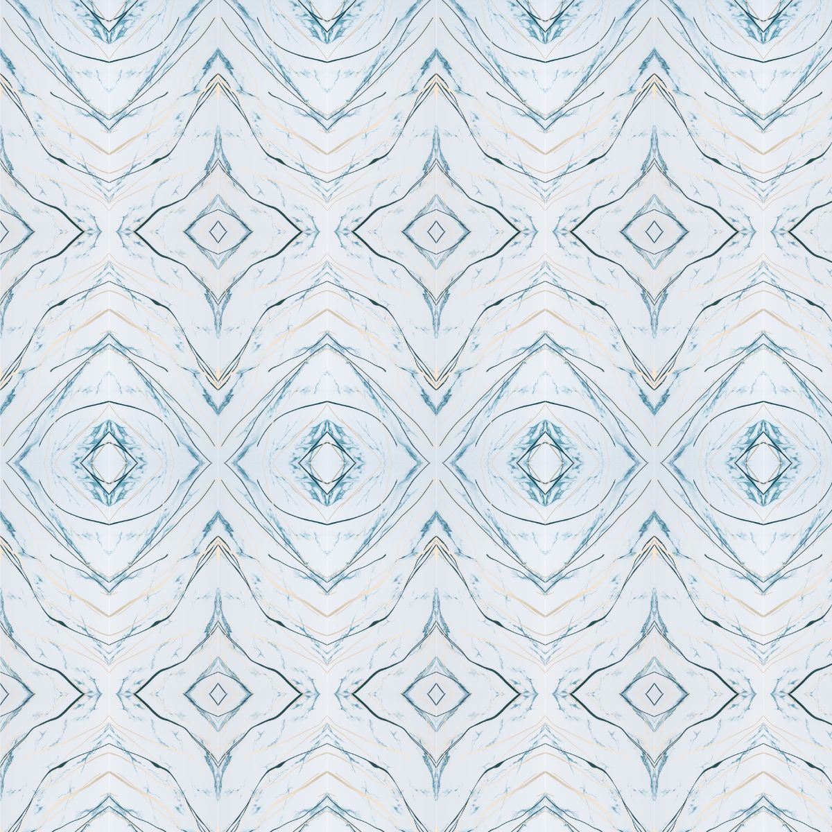 Set 6 panouri decorative autoadezive cu folie de aluminiu, efect marmura,  suprafata acoperita 1.08 m², Naimeed D7125, 60x30 cm, Alb/Albastru