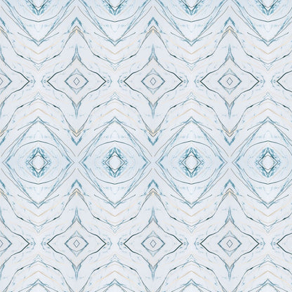 Set 6 panouri decorative autoadezive cu folie de aluminiu, efect marmura,  suprafata acoperita 1.08 m², Naimeed D7125, 60x30 cm, Alb/Albastru