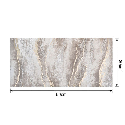 Set 6 panouri decorative autoadezive cu folie de aluminiu, efect marmura,  suprafata acoperita 1.08 m², Naimeed D7128, 60x30 cm, Maro deschis
