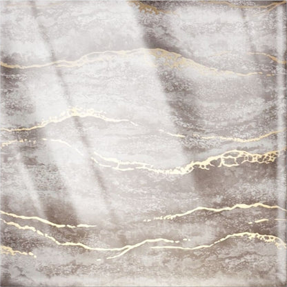 Set 6 panouri decorative autoadezive cu folie de aluminiu, efect marmura,  suprafata acoperita 1.08 m², Naimeed D7128, 60x30 cm, Maro deschis