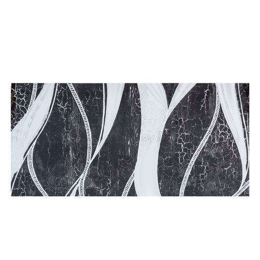 Set 6 panouri decorative autoadezive cu folie de aluminiu, efect marmura,  suprafata acoperita 1.08 m², Naimeed D7132, 60x30 cm, Negru