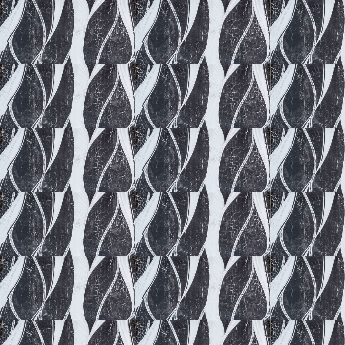 Set 6 panouri decorative autoadezive cu folie de aluminiu, efect marmura,  suprafata acoperita 1.08 m², Naimeed D7132, 60x30 cm, Negru