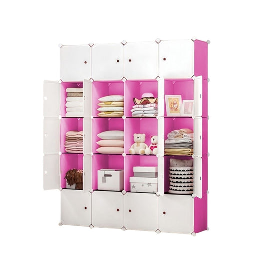 Dulap Modular, Naimeed, 20 Usi, D7143, 180x145x37cm, Roz