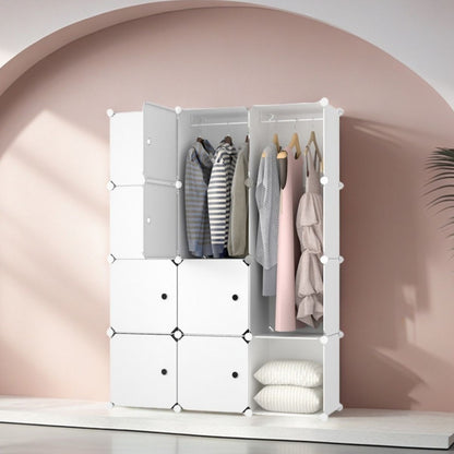 Dulap Modular, Naimeed 12 Usi, D7153, 145x110x37cm , Alb