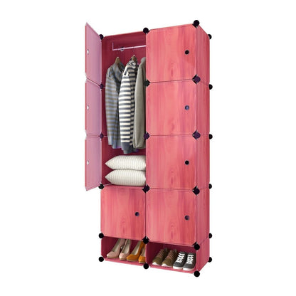 Dulap Modular, 8 Usi, Naimeed D7157, 162x75x37cm, Coral
