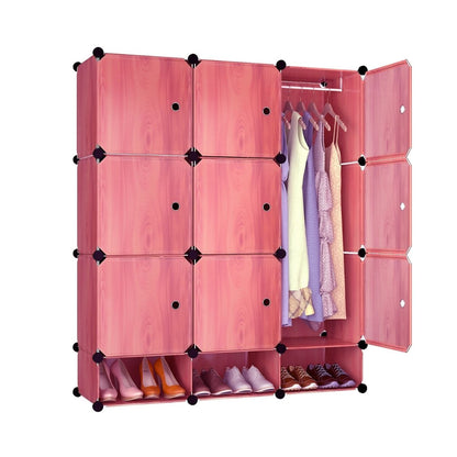 Dulap Modular, 9 Usi, Naimeed D7158, 127x110x37cm , Coral